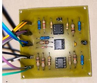 Final assembled IR distance sensor PCB