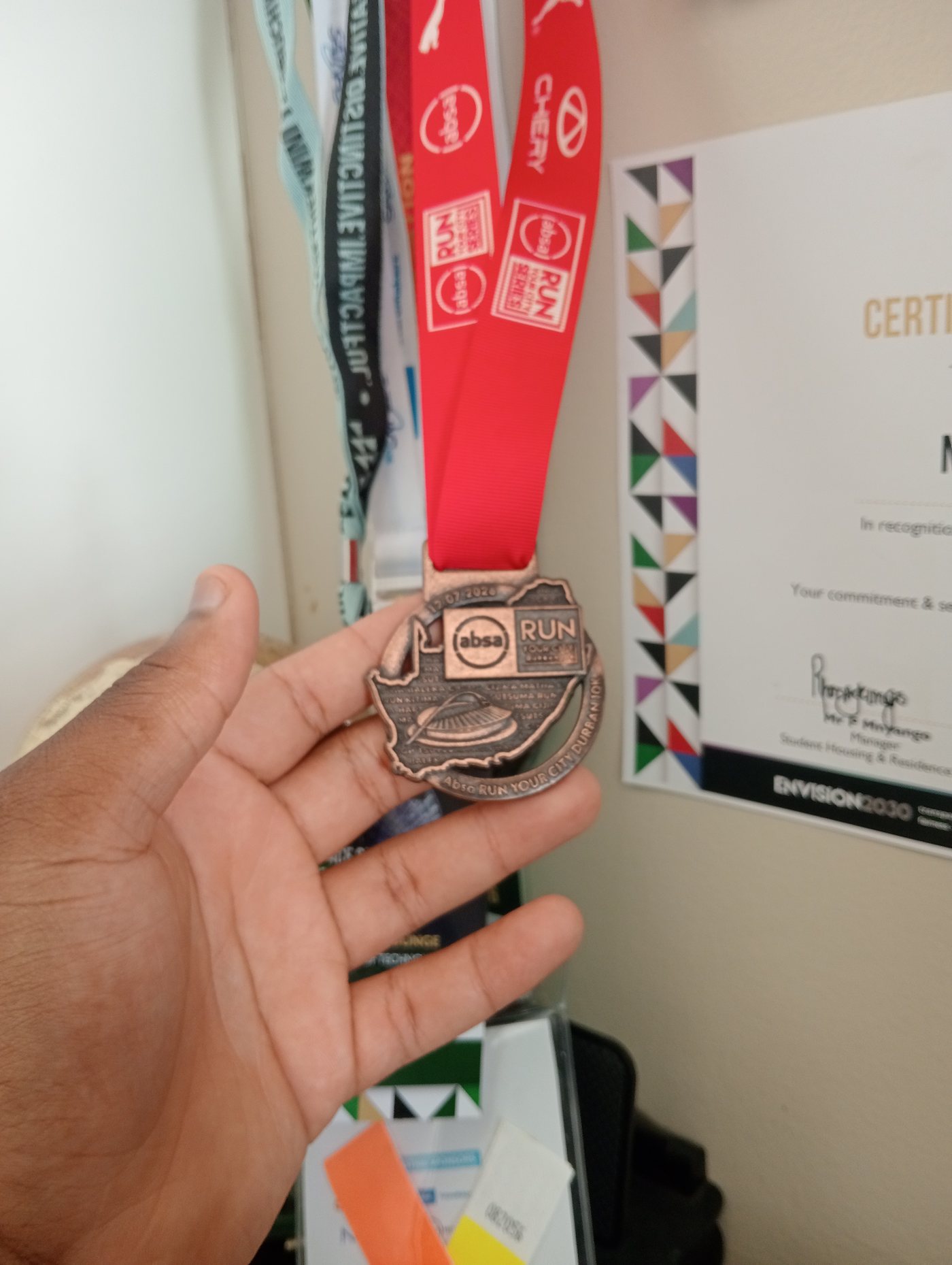 ABSA Run Your City 10 km medal