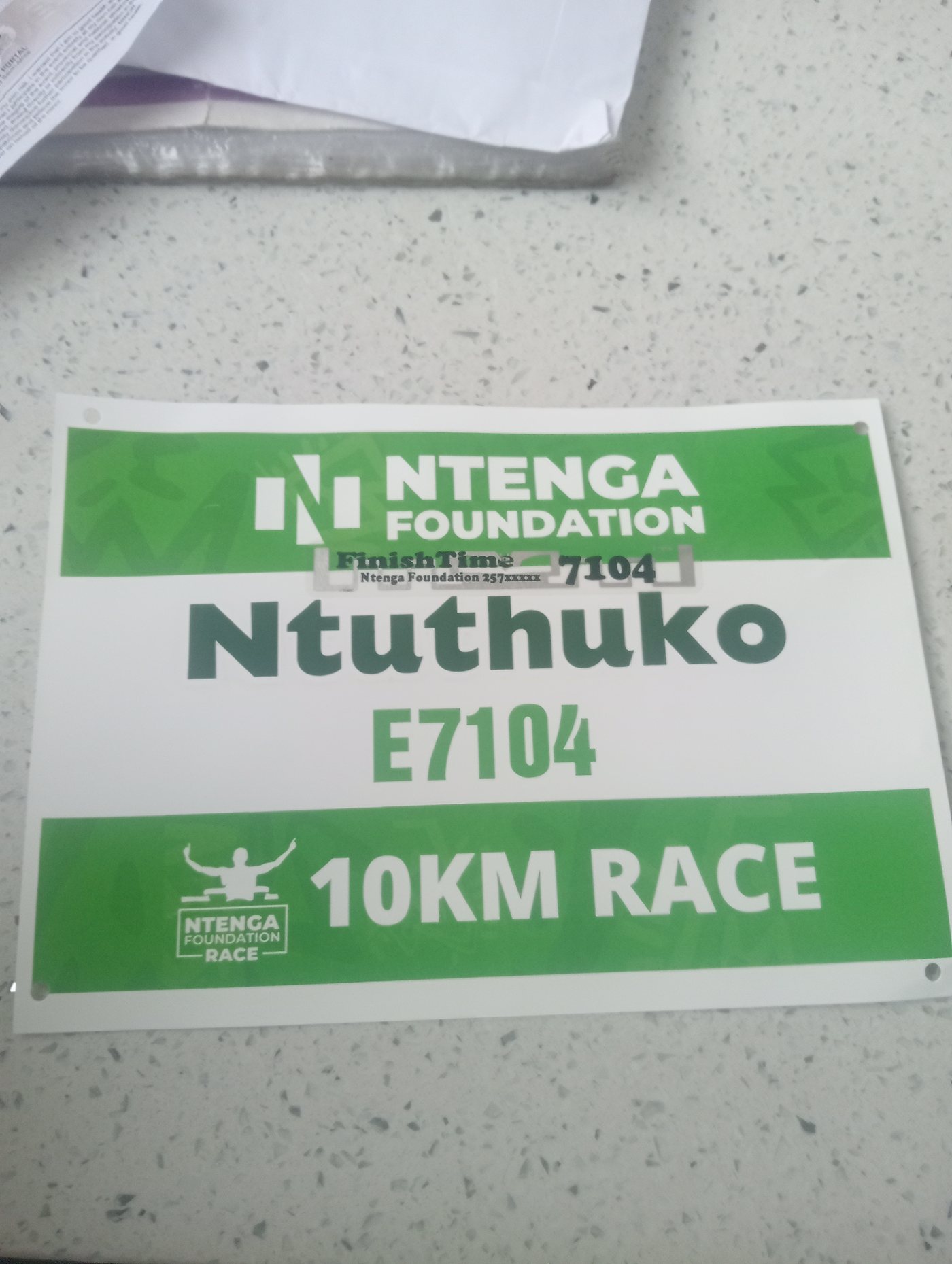 Ntenga Foundation 10 km race photograph